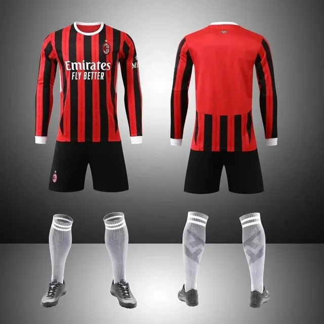 AC Milan × Adidas Home Kit 2023-24 Striped