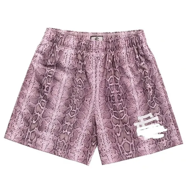 Eric Emanuel Snake Print Shorts Purple Snake Skin