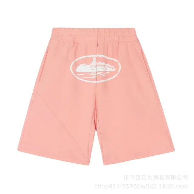 809粉色短卫裤