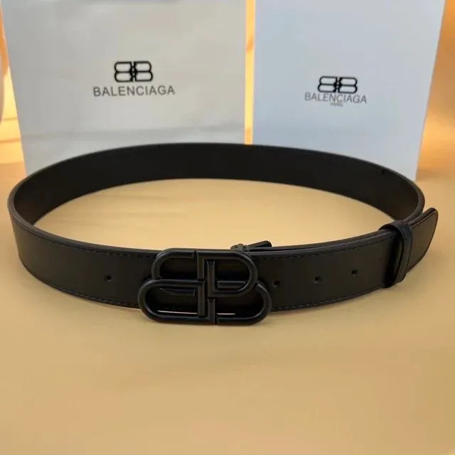Balenciaga BB Belt Matte Black