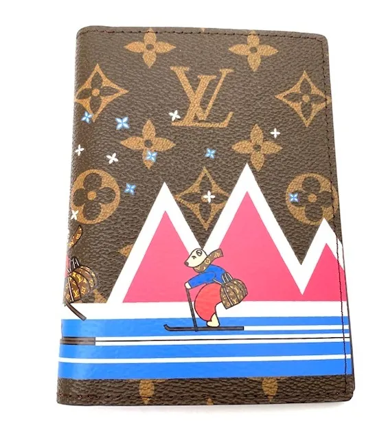 Louis Vuitton Wallet Monogram with Skiing Bear Print