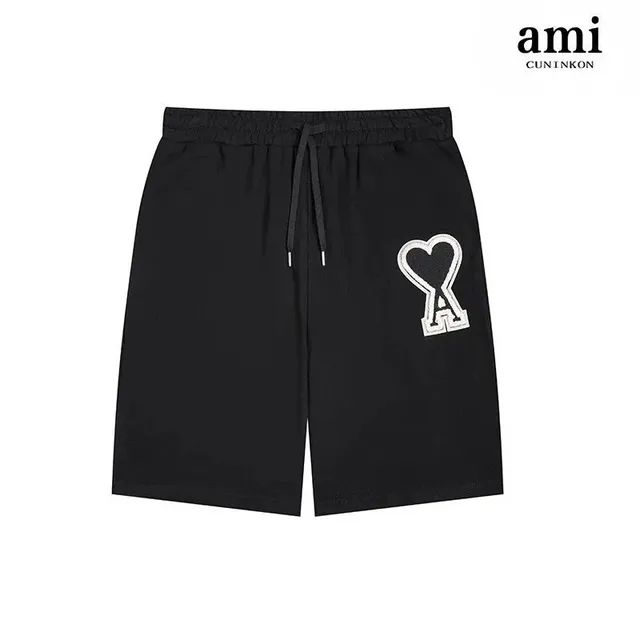 AMI Paris Logo Shorts Heart Logo