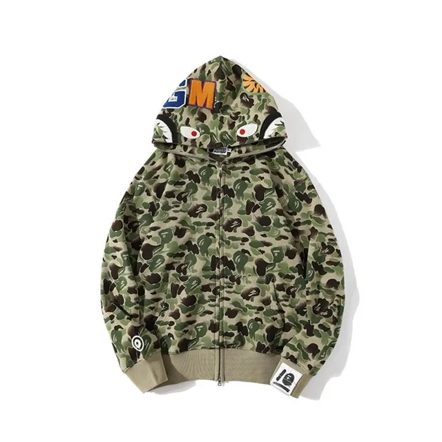 BAPE Shark Full Zip Hoodie Camo