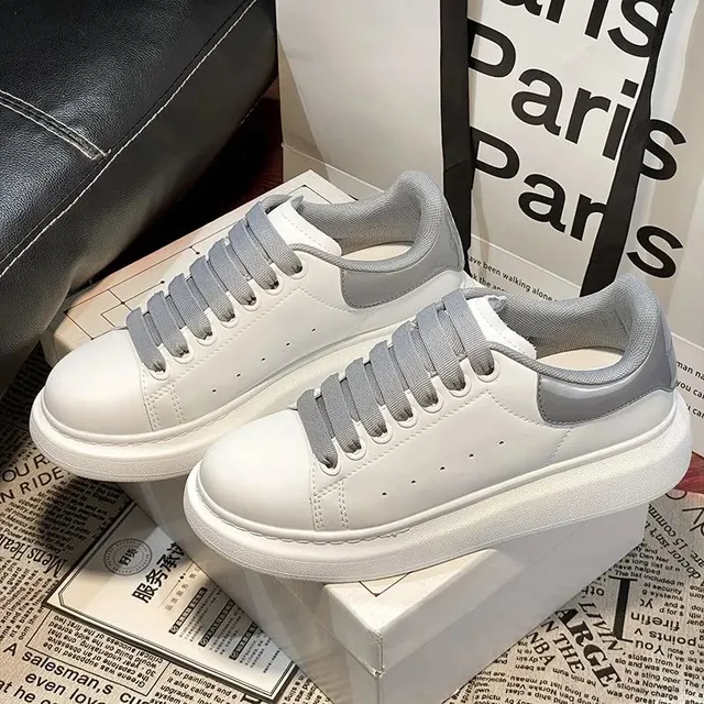 Alexander McQueen Oversized Sneaker White Grey
