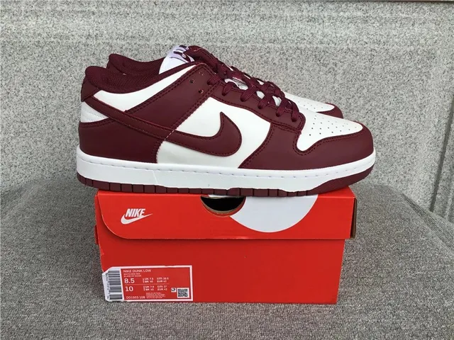 Nike Dunk Low Burgundy and White