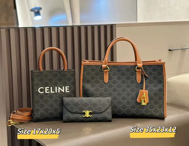 Celine Triomphe Tote Monogram Canvas