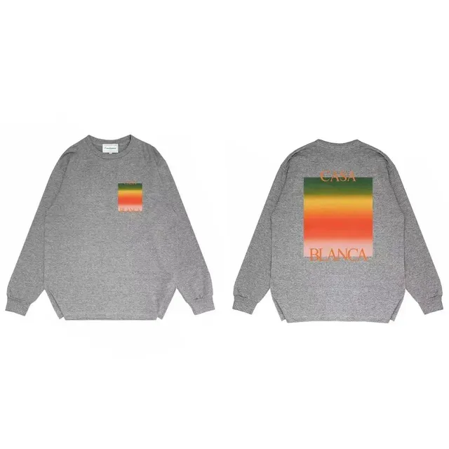 Casablanca Long-Sleeve Tee Sunset Gradient Print