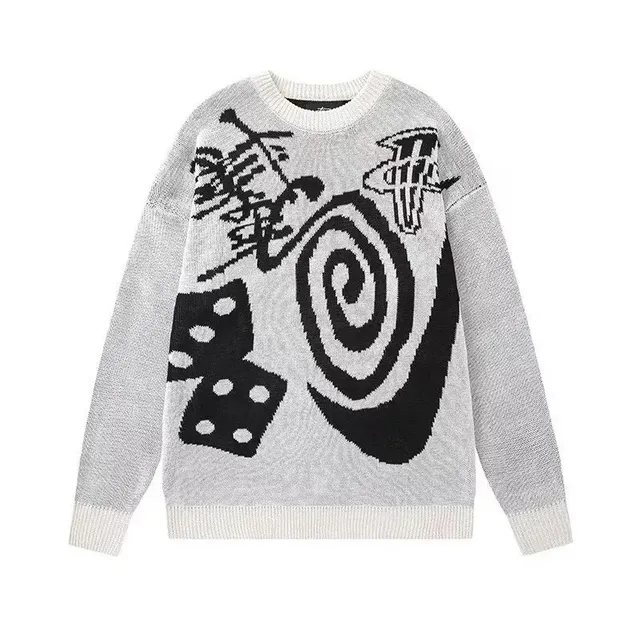 Travis Scott Knit Sweater Dice Spiral Graphic