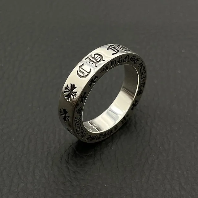 Chrome Hearts Ring Cross Logo Engraved