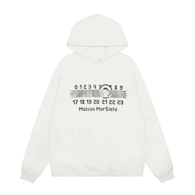 Maison Margiela Hooded Sweatshirt Numbers Print