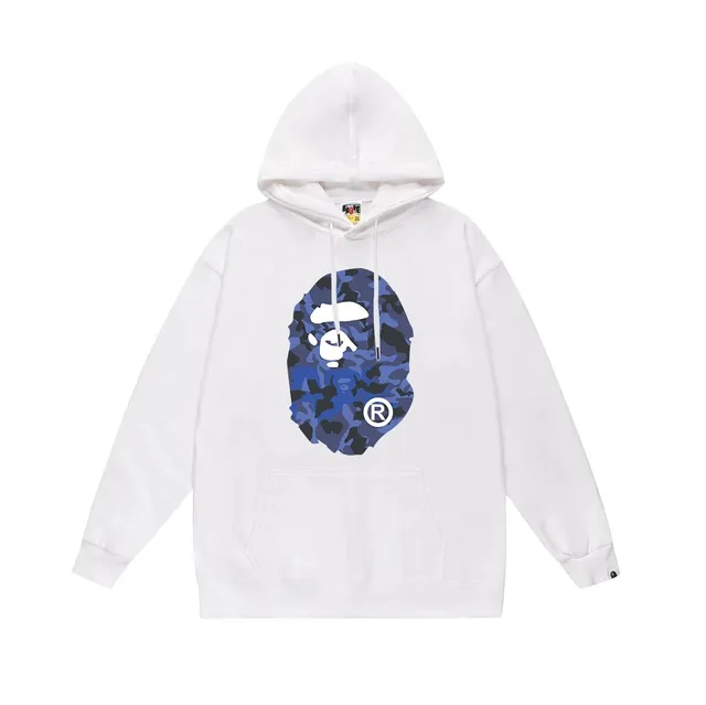 BAPE Shark Hoodie Blue Camo Ape Head