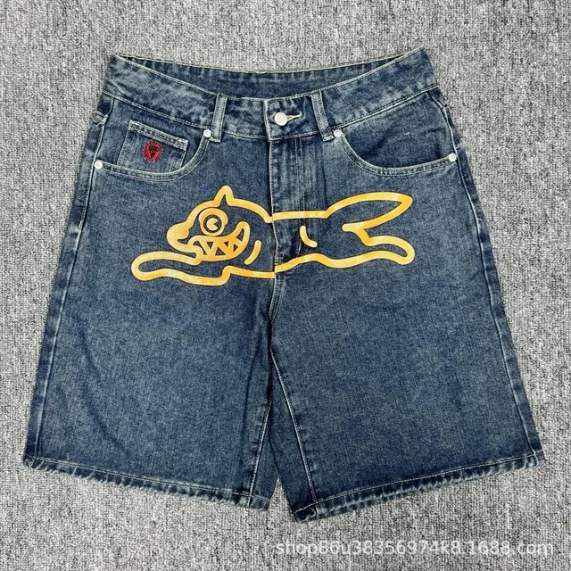 BAPE Denim Shorts Ape Head Logo