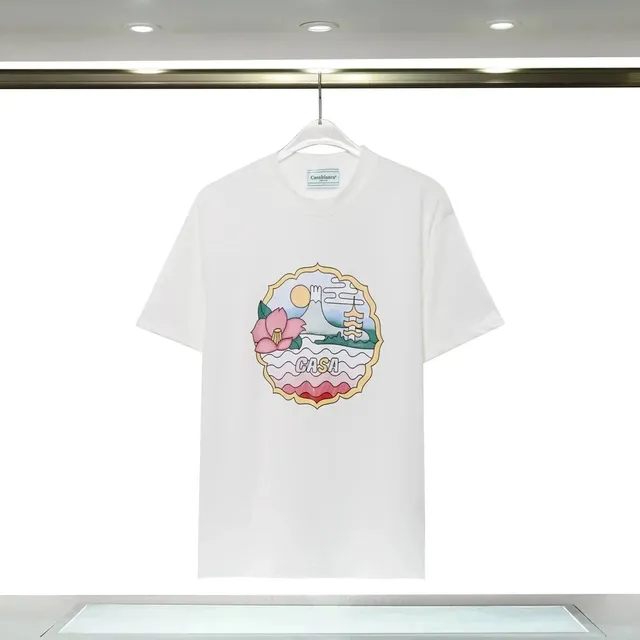 Casablanca Graphic Tee Mount Fuji Camellia Print