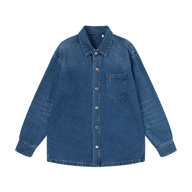 Amiri Denim Shirt Heart Patch