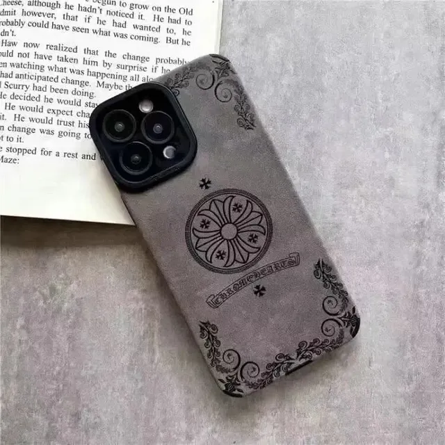 Chrome Hearts Phone Case Ornate Floral Emboss