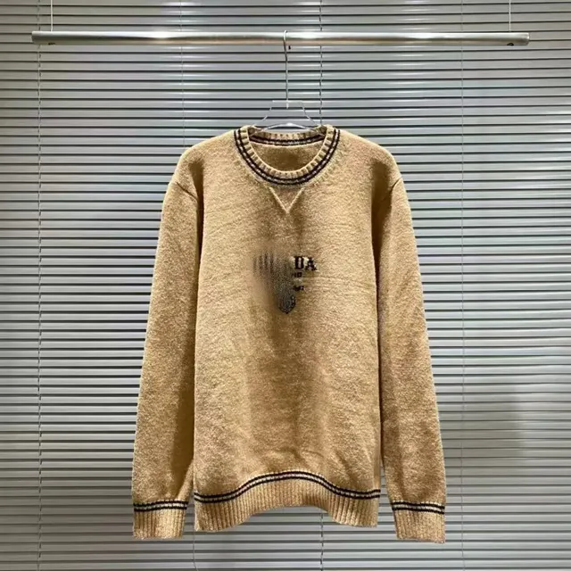 V-Neck Sweater Off-White Logo Embroidery