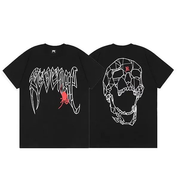 Broken Planet Skull Graphic Tee Geometric Skull & Spider Logo