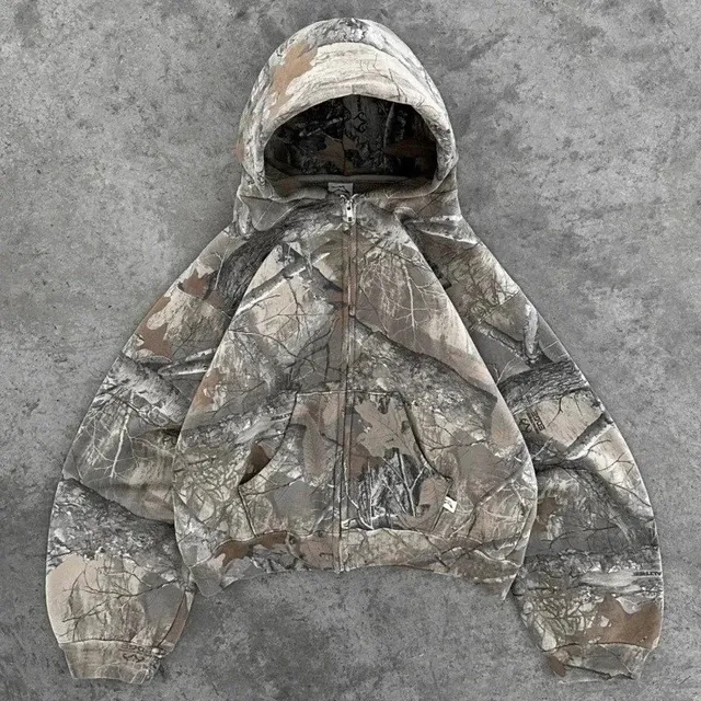Carhartt WIP Hooded Zip-Up Jacket Camouflage Print