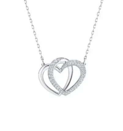 Tiffany & Co. Double Heart Pendant Pavé Diamond
