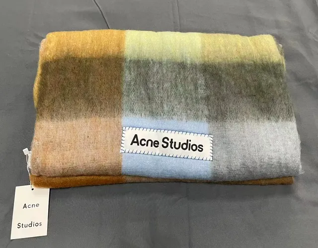 Acne Studios Checkered Scarf Multi-Color Gradient