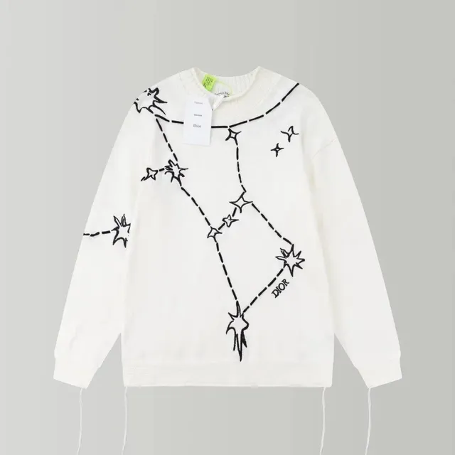 Dior Constellation Knit Sweater Star Embroidery