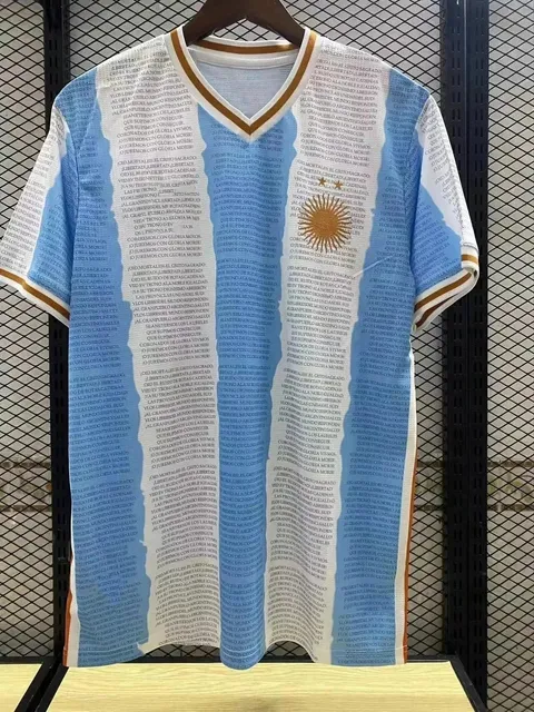 Argentina National Team V-Neck Tee Argentina Flag Print