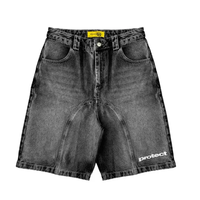 Protect LDN Denim Shorts Washed Black