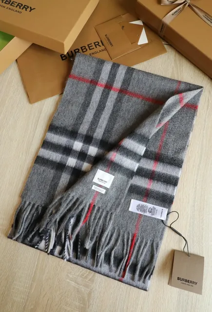 Burberry Classic Check Scarf Grey Heritage Check