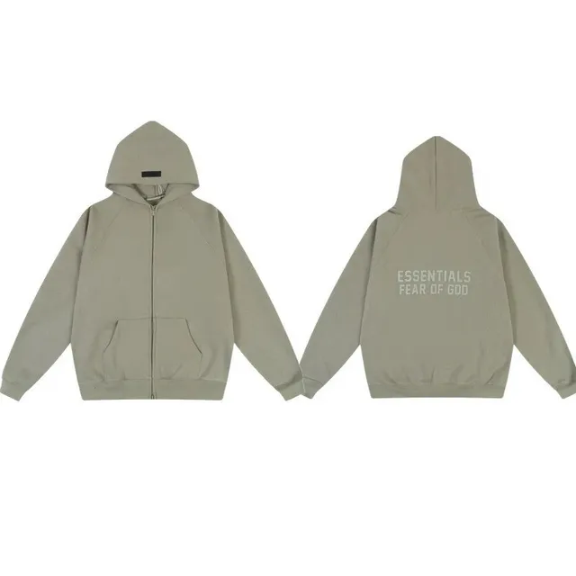 Fear of God Essentials Zip-Up Hoodie Essentials Logo