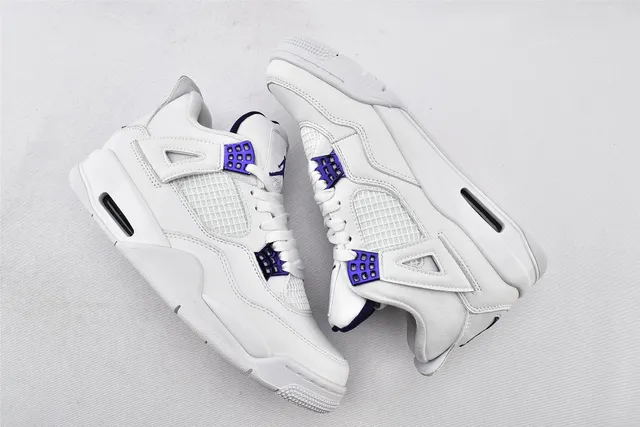 Air Jordan 4 White Purple
