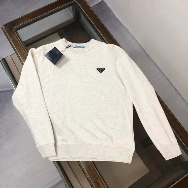 Prada Crewneck Sweatshirt Triangle Logo