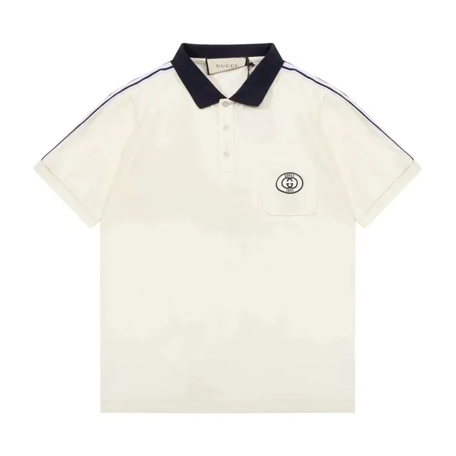 Gucci Polo Shirt Contrast Collar with GG Patch