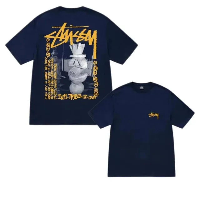 Stüssy Graphic T-Shirt Invisible Tribe Print