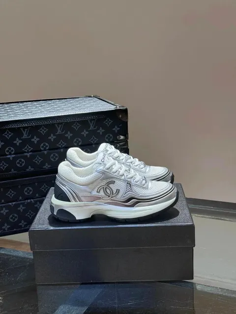 Chanel Trainer Metallic Silver