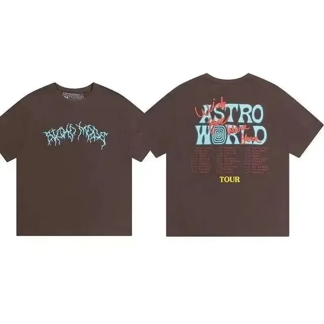 Travis Scott Astroworld Tour Tee Brown Graphic Print