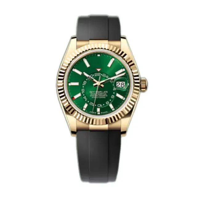 Rolex Sky-Dweller Green Dial with Gold Case