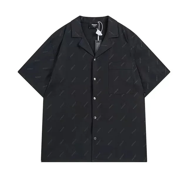 Off-White Short-Sleeve Shirt All-Over Logo Print