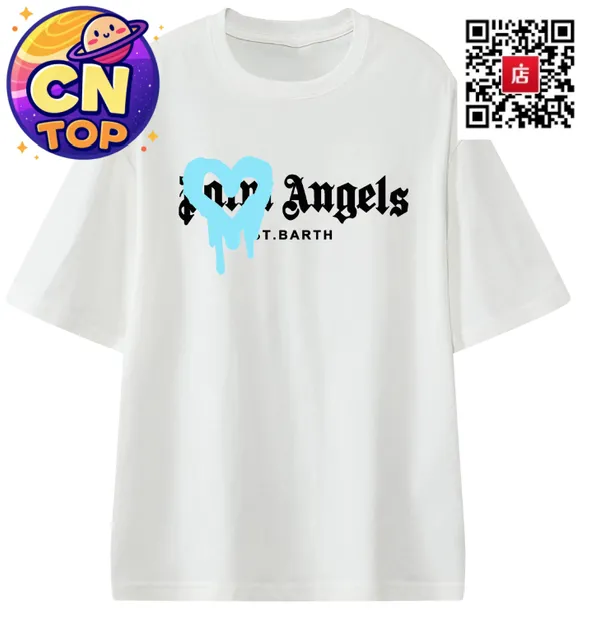 Palm Angels Graphic Tee Heart Drip Logo