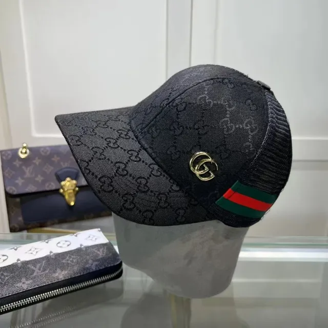 Gucci Baseball Cap GG Monogram with Web Stripe