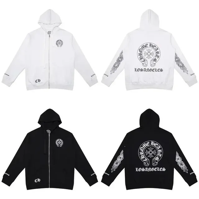 Chrome Hearts Zip-Up Hoodie Los Angeles Print