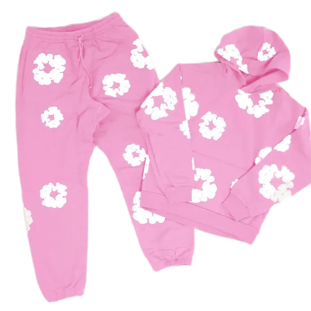 Denim Tears Hoodie and Joggers Set Flower Print