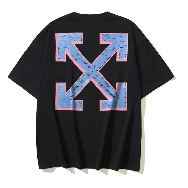 Off-White Arrow Graphic Tee Blue Pink Arrow
