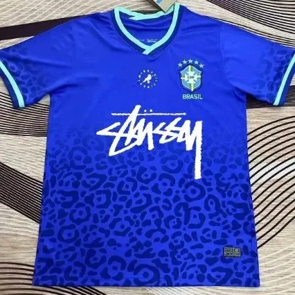 Stüssy Brazil National Team Jersey Stussy Leopard Print