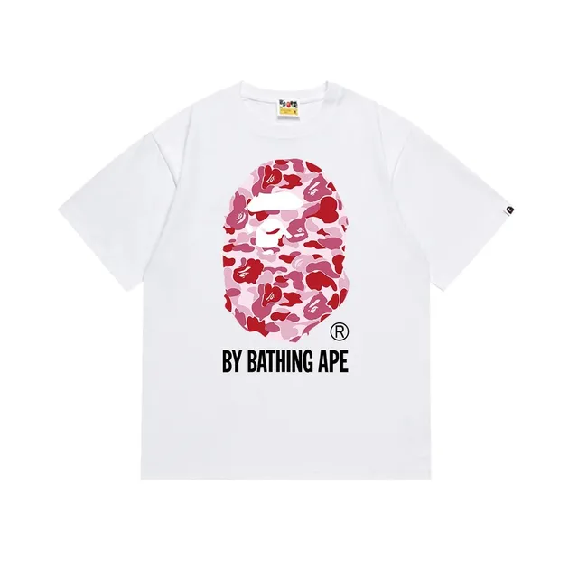 BAPE Shark Tee Pink Camo Ape Head