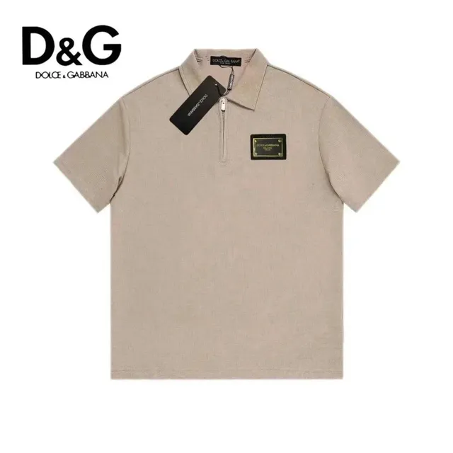 Dolce & Gabbana Polo Shirt Metallic Logo Patch