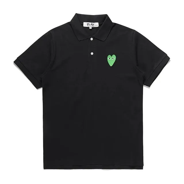 Comme des Garçons Polo Shirt Green Heart Logo
