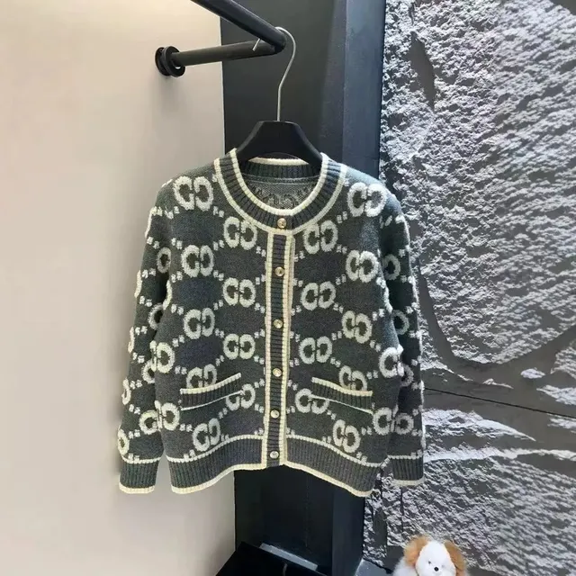 Gucci GG Knit Cardigan Monogram Intarsia