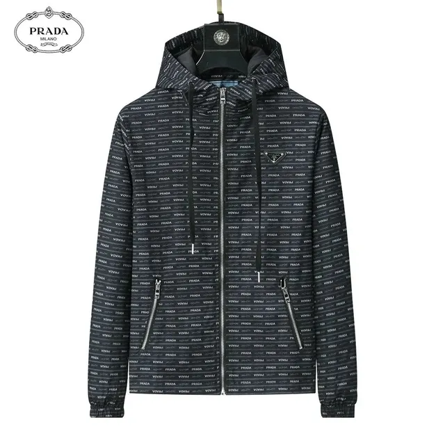 Prada Logo-Print Hooded Jacket