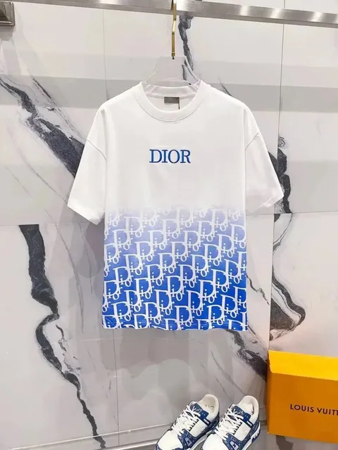 Dior Ombre Oblique T-Shirt Gradient Logo Print
