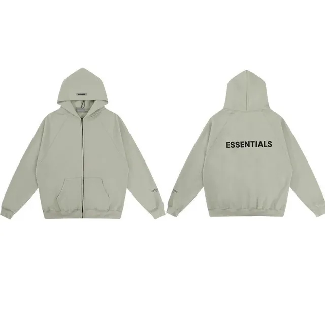 Fear of God Essentials Zip-Up Hoodie Essentials Logo
